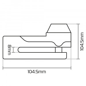 Antifurt moto/blocator disc Oxford Titan, 10mm Pin, Galben / Negru - Img 8