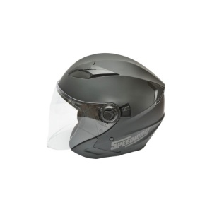 Casca moto tip jet neagra cu viziera transparenta si ochelari de soare marimea XL, model Urban - Img 4