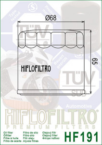 Filtru ulei moto HIFLO pentru motociclete, HF191 - Triumph 600,800,955,955i - Img 2