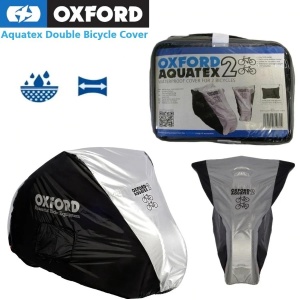 Husa Bicicleta Oxford Aquatex pentru 2 biciclete Negru Argintiu - CC101 - Img 4