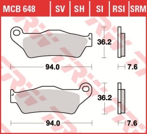 Set placute frana moto ALFER AR, NO LIMIT, VR; APRILIA MX, NA, PEGASO, RST, RX, SRV, SX; ATK 125 50-1300 - Img 3