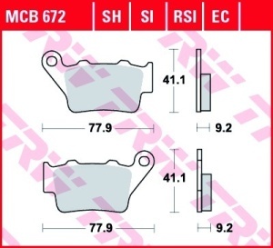 Set placute frana moto DUCATI GT1000 YAMAHA MT-03 XT660X BMW F650 F800GS F650GS HONDA CB500 - Img 3