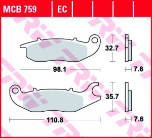 Set Placute Frana Moto HONDA CBF 25 CBR125R ANF125Innova MSX125Grom - Img 3