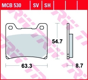Set Placute Frana Moto - MCB530 - Img 2