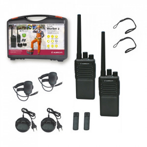 Stație radio PMR portabilă Albrecht Tectalk Worker 2 Set 2 bucăți - Img 3