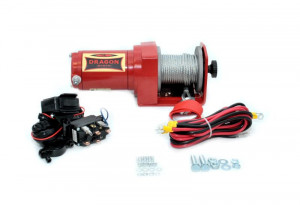 Troliu electric ATV, 2000 lb/907 kg, 10 m, DRAGON WINCH - cablu otel - Img 1