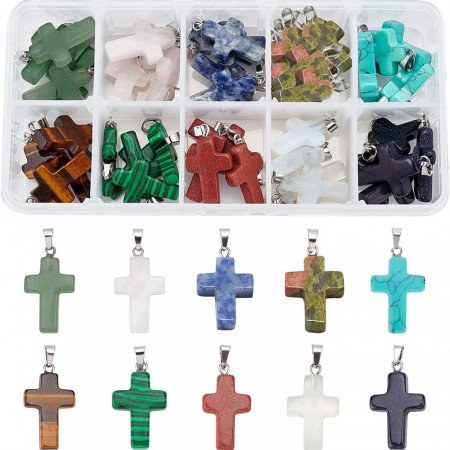 Set de 50 cruciulite pentru bratari/coliere multicolor