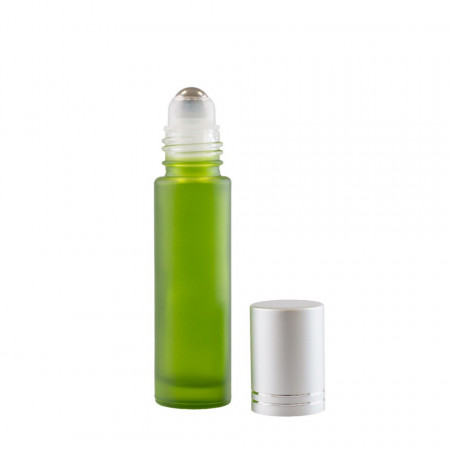 Recipient Roll-On mini sticla Verde mata 10 ml