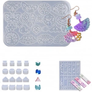 Set de 18 matrite din silicon pentru creare pandantive