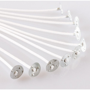 Set fitil+capse pentru lumânări 10 cm