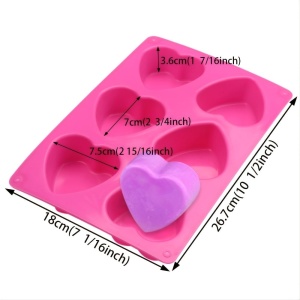 Forma de silicon inima 6 cavitati