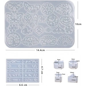 Set de 18 matrite din silicon pentru creare pandantive - Img 4