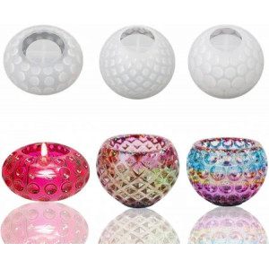 Set de 3 matrite pentru suporturi lumanari Finoki, silicon