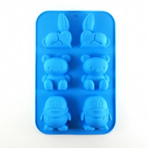 Forma de silicon Iepuras, Ursulet si Pinguin
