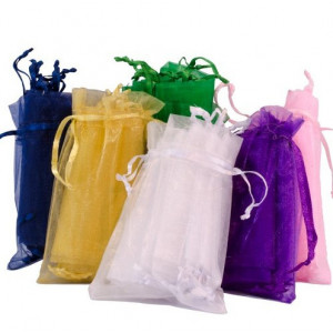 Saculeti Organza 10*11cm- albastru deschis 1 buc