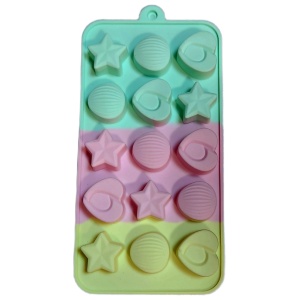 Forma silicon inima, stea, rotund 15 cavitati