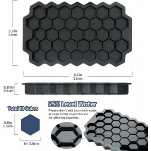 Set 3 forme de silicon pentru cuburi de gheata hexagon - Img 2