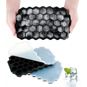 Set 3 forme de silicon pentru cuburi de gheata hexagon - Img 3
