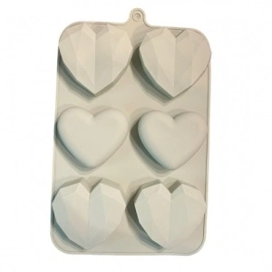 Forma silicon inimi diamant neted 6 cavitati