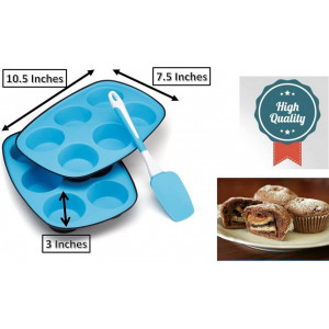 Set 2 forme de silicon briose si spatula de silicon - Img 2