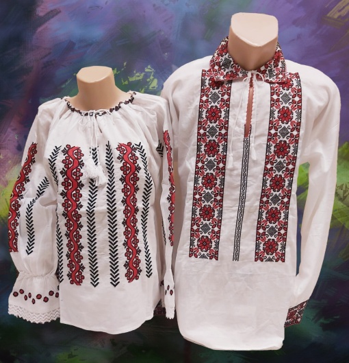 Set de ii pentru damă și bărbați model roșu cu negru