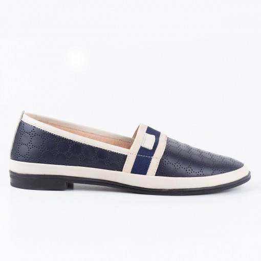 Balerini Dama Casual Piele Naturala 1155 Albastru