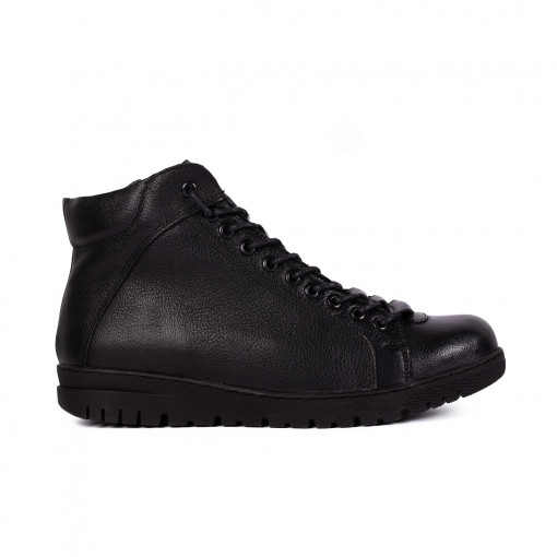 Ghete Piele Naturala Barbati 4474 Negru