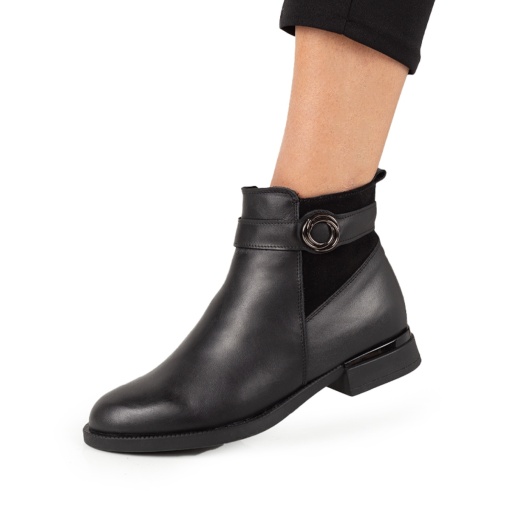 Ghete Piele Naturala Dama 319 Negru
