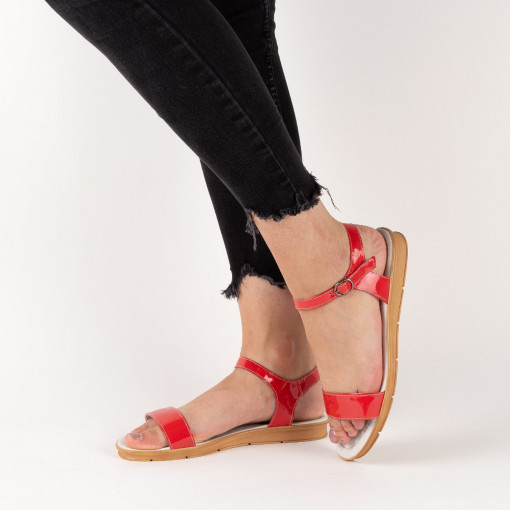 Sandale Dama Casual Piele Naturala 1603 Portocaliu