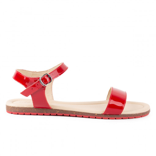 Sandale Dama Casual Piele Naturala 1603 Rosu