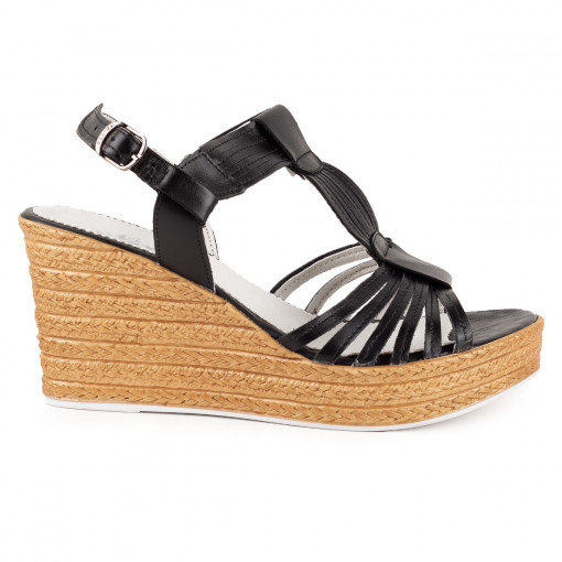 Sandale Dama Casual Piele Naturala 1648 Negru