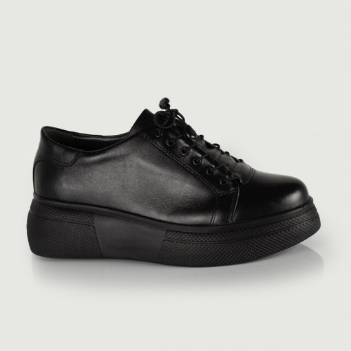 Pantofi casual dama 1258 negru piele naturala