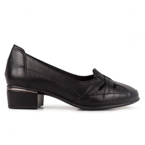 Pantofi casual dama piele naturala 1218 negru