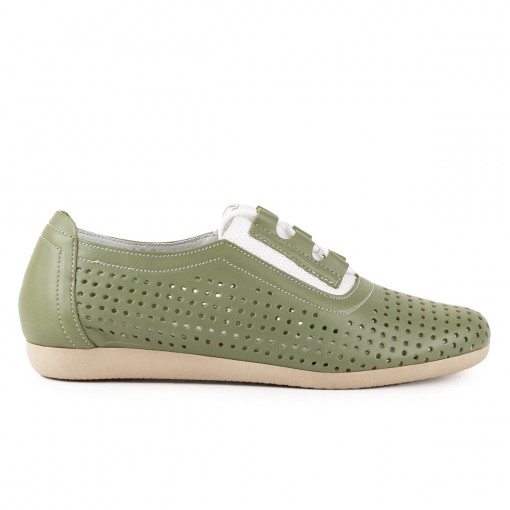Pantofi Dama Casual Piele Naturala 1153 Verde