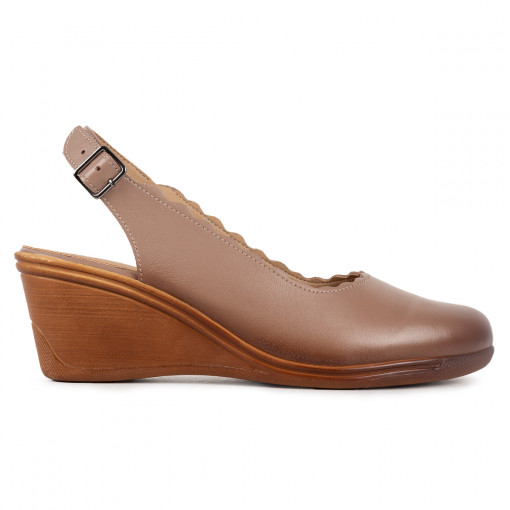 Sandale dama piele naturala 1705 bej-crem