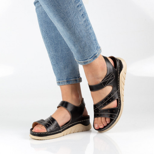 Sandale dama piele naturala 1748 negru
