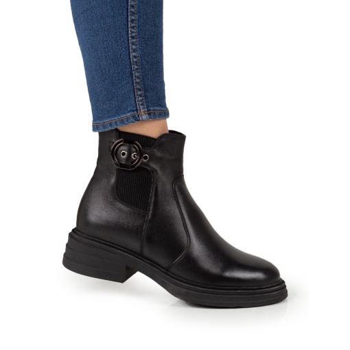 Ghete Piele Naturala Dama 318 Negru