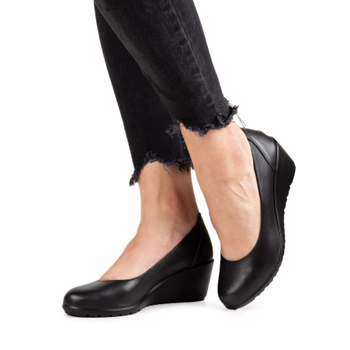 Pantofi casual dama piele naturala 1208 negru