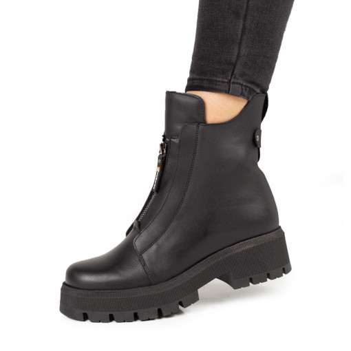 Ghete Piele Naturala Dama 308 Negru