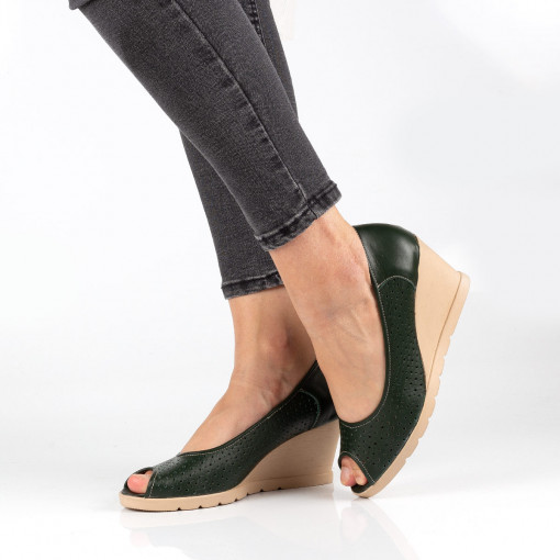 Sandale dama piele naturala 556 verde