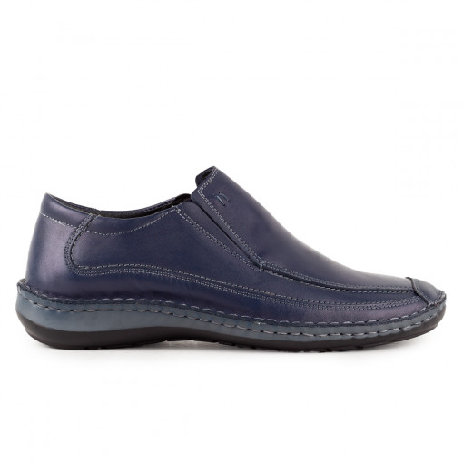 Pantofi casual barbati piele naturala 2030 albastru