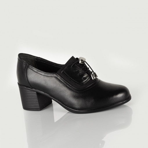 Pantofi casual dama 1244 negru piele naturala