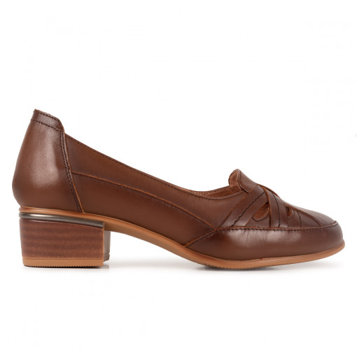 Pantofi casual dama piele naturala 1218 maro