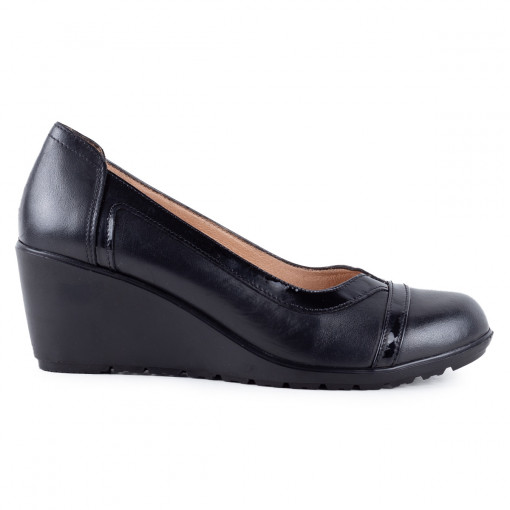Pantofi casual dama piele naturala 1199 negru