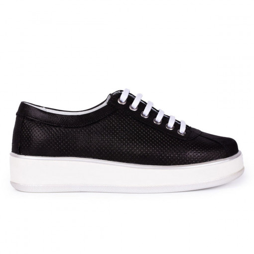 Pantofi sport dama piele naturala 1166 negru