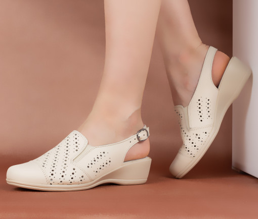 Sandale dama piele naturala 558 bej