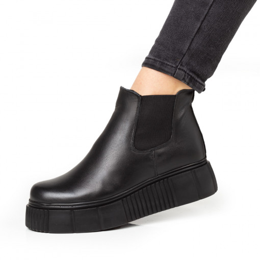 Ghete Piele Naturala Dama 306 Negru