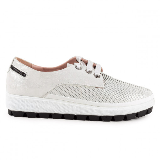 Pantofi Dama Casual Piele Naturala 121 Alb