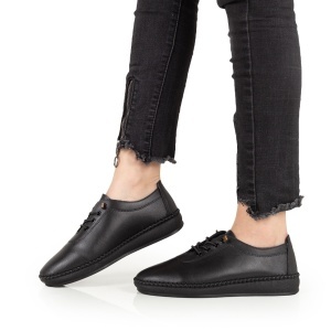 Pantofi Dama Casual Piele Naturala 1289 Negru - Img 2