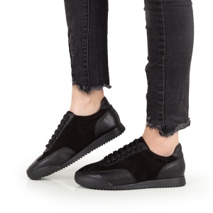 Pantofi Dama Casual Piele Naturala 1296-07 Negru - Img 3